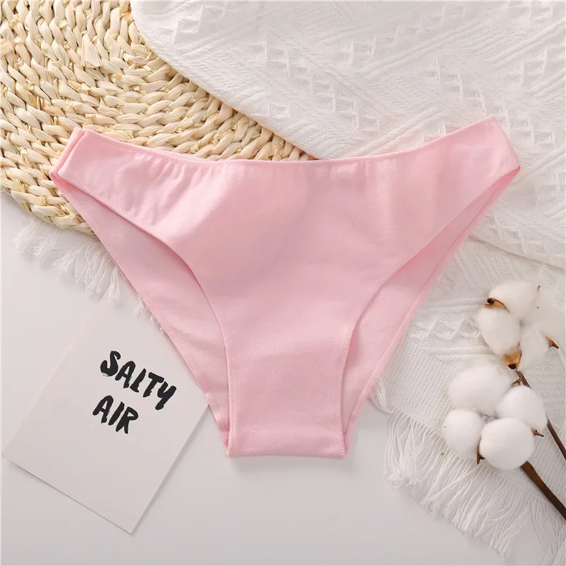 FINETOO M-2XL Women Cotton Underwear 3Pcs/set Comfortable Panties Ladies Plus Size Underpants Solid Color Briefs Female Lingerie