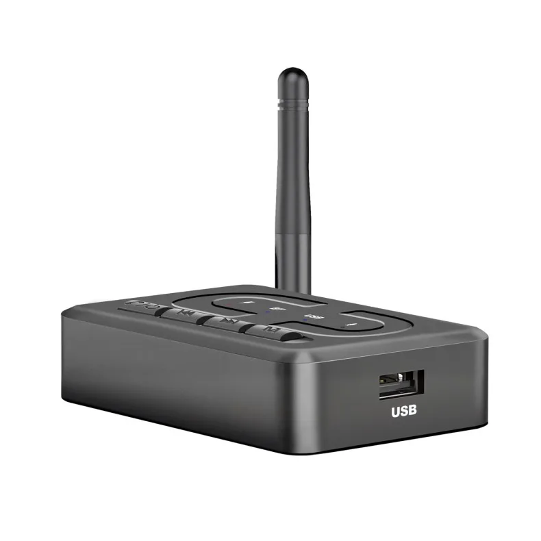 VAORLO Bluetooth 6.0 Audio Receiver 3.5mm AUX RCA With Mic HIFI Stereo Wireless Adapter Support USB U-Disk For Car Speaker Amp