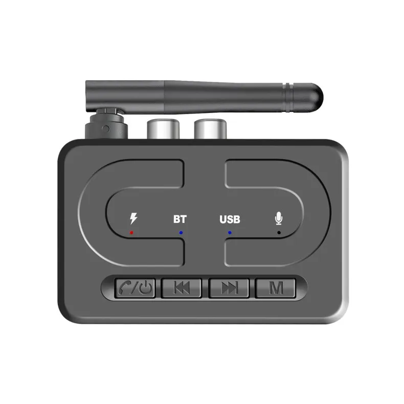 VAORLO Bluetooth 6.0 Audio Receiver 3.5mm AUX RCA With Mic HIFI Stereo Wireless Adapter Support USB U-Disk For Car Speaker Amp