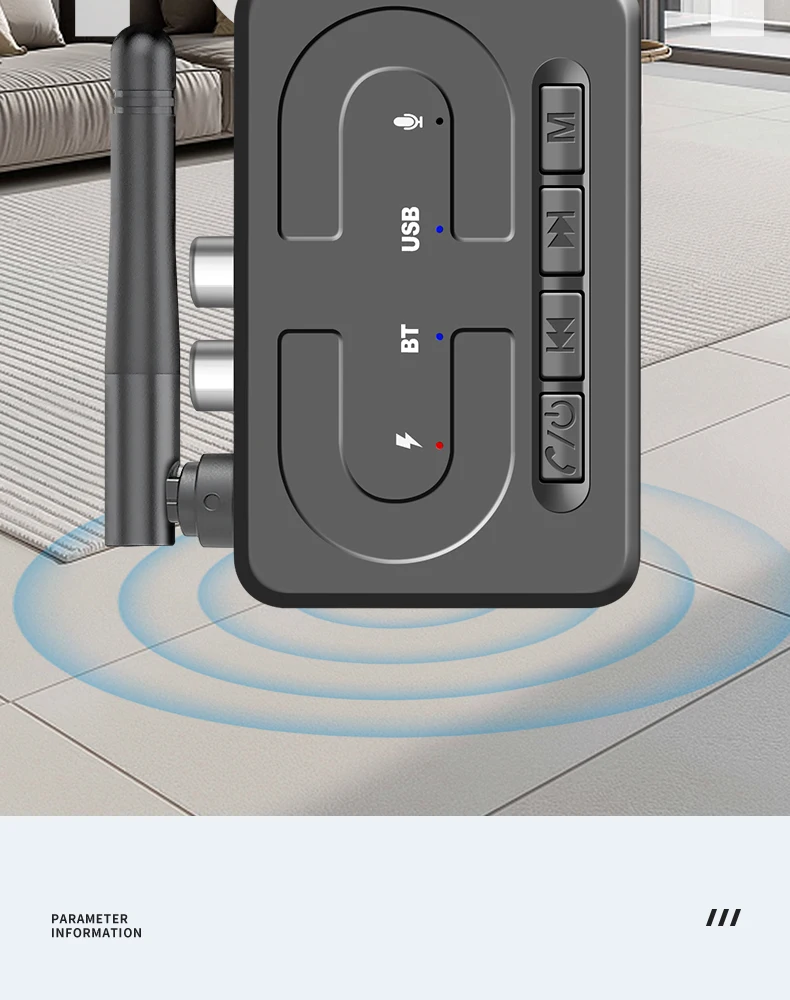 VAORLO Bluetooth 6.0 Audio Receiver 3.5mm AUX RCA With Mic HIFI Stereo Wireless Adapter Support USB U-Disk For Car Speaker Amp