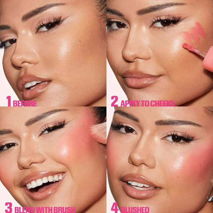 Fashion Beauty Blush Filter Soft Glow Liquid Blush Shiny Lip Gloss Blusher Lipstick Cotton Candy Bubblegum Concealer Cosmetics