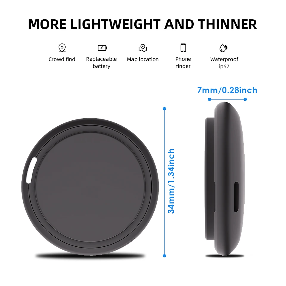 Portable Personal GPS Locator on Find my APP Searching Position Identification and Loss Prevention Alarm Locator