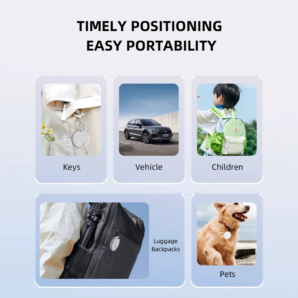 Portable Personal GPS Locator on Find my APP Searching Position Identification and Loss Prevention Alarm Locator
