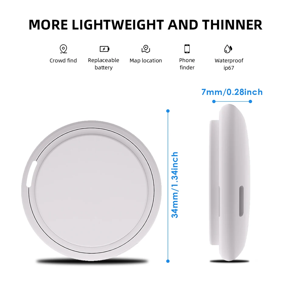 Portable Personal GPS Locator on Find my APP Searching Position Identification and Loss Prevention Alarm Locator