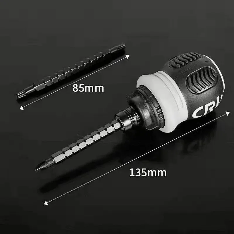 New Ratchet Screwdriver Set Dual-Purpose Short Shaped Radish Head Screwdriver High Hardness Labor-Saving Screwdriver DIY Tools