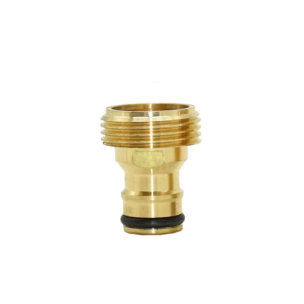 1/2'' 5/8" 3/4'' 1'' Brass Hose Quick Connector Water Stop Fitting Copper Thread Tap Coupling Garden Watering Gun Adapter