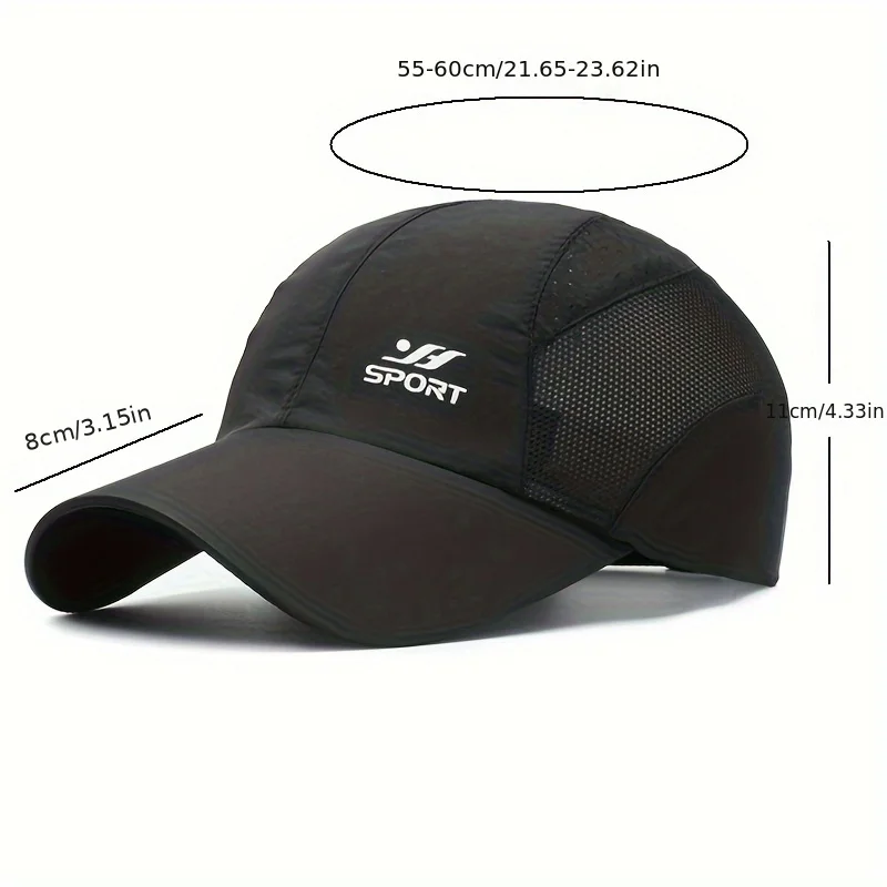 Stay Protected in Style: UV Protection Baseball Cap with Quick-Drying Soft Top, Breathable Strapback for Hiking, Fishing & Outdo