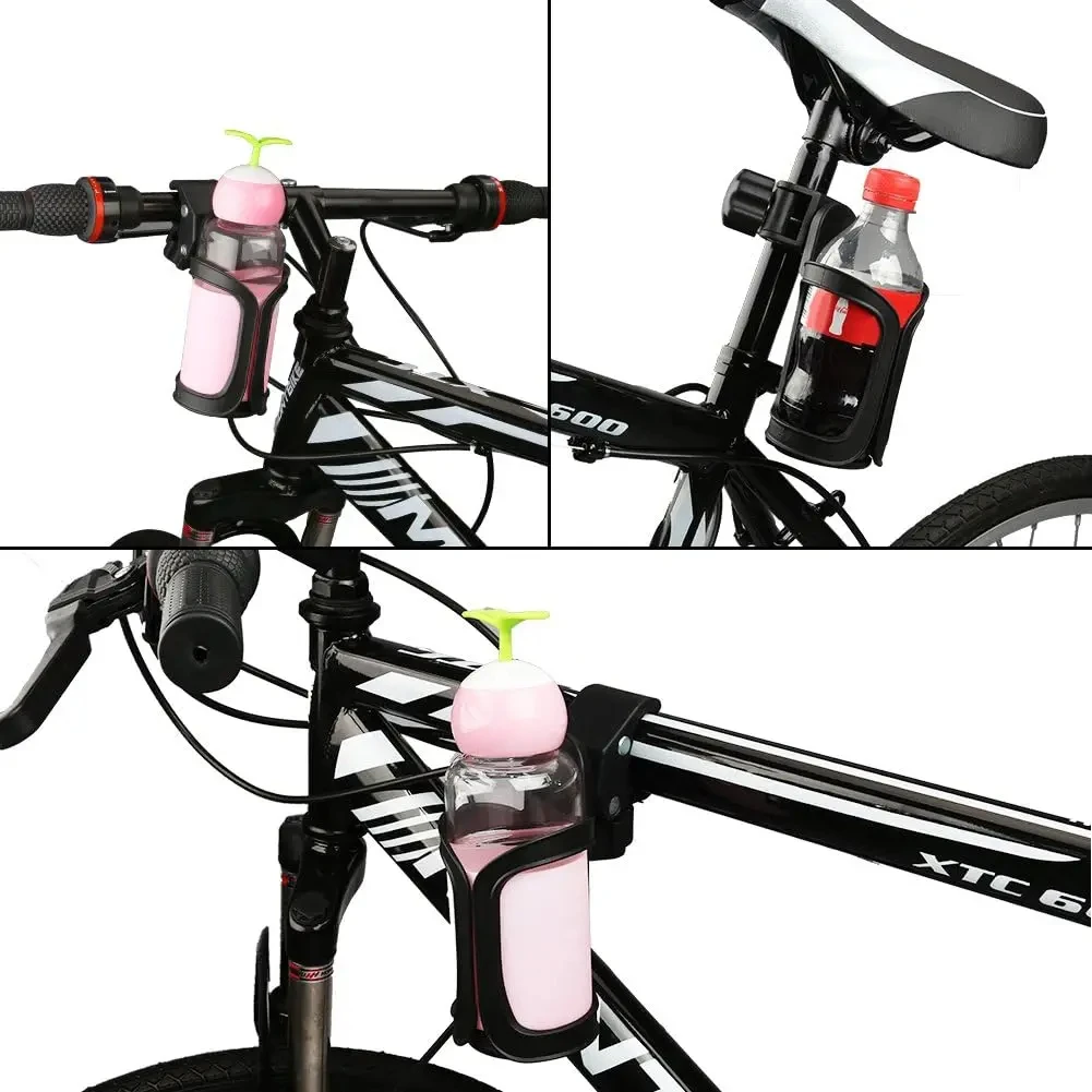 Adjustable Stroller Water Bottle Holder - 360° Rotating Bike Cage for Stroller Accessories