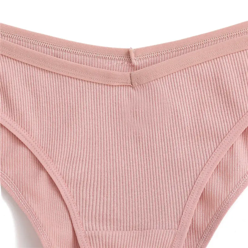 3PCS M-2XL Women Cotton Panties Briefs Female Sexy V Wasit Underwear Ladies Underpants Pantys Girls Plus Size Intimates Lingerie