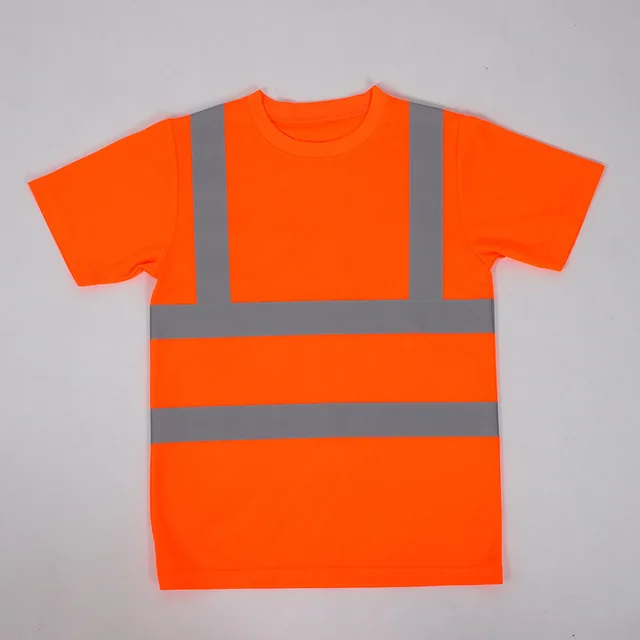 2023Outdoor Shirt Fluorescent High Visibility Safety Work Shirt Summer Breathable Work T Shirt Reflective Vest t-shirt Quick Dry