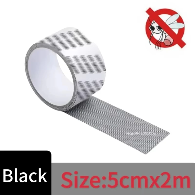 Strong Waterproof Self-Adhesive Window Screen Repair Mesh Tape for Covering Holes Tears Anti-Insect Mosquito Net Door Fix Patch