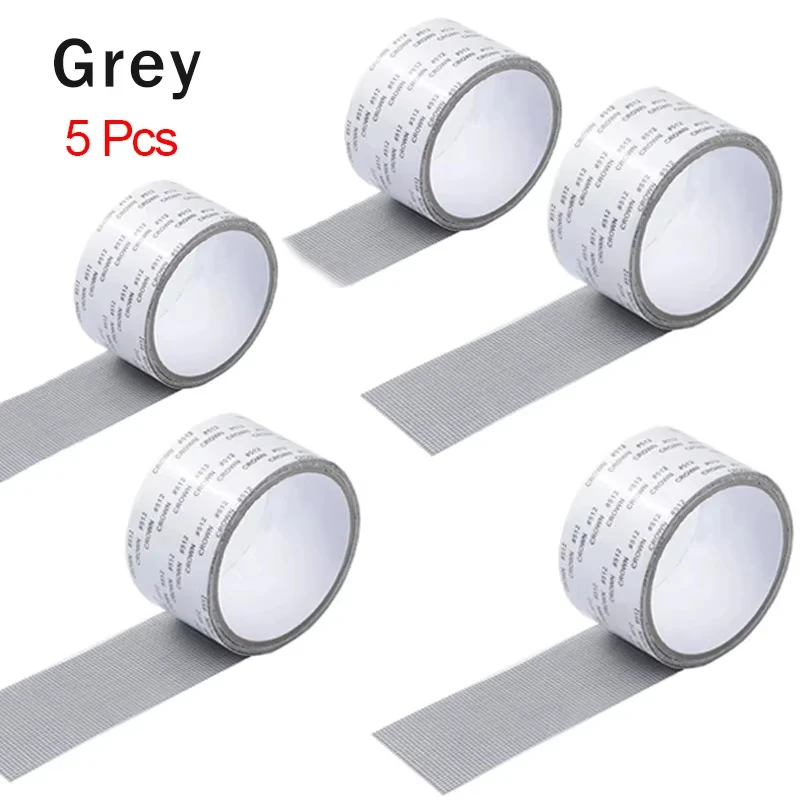 Strong Waterproof Self-Adhesive Window Screen Repair Mesh Tape for Covering Holes Tears Anti-Insect Mosquito Net Door Fix Patch