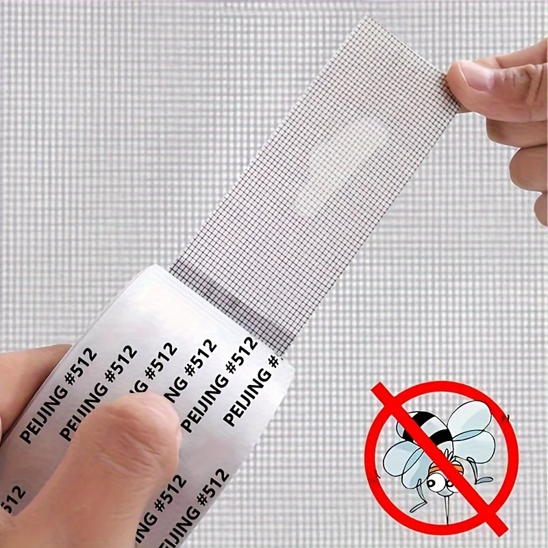 Strong Waterproof Self-Adhesive Window Screen Repair Mesh Tape for Covering Holes Tears Anti-Insect Mosquito Net Door Fix Patch