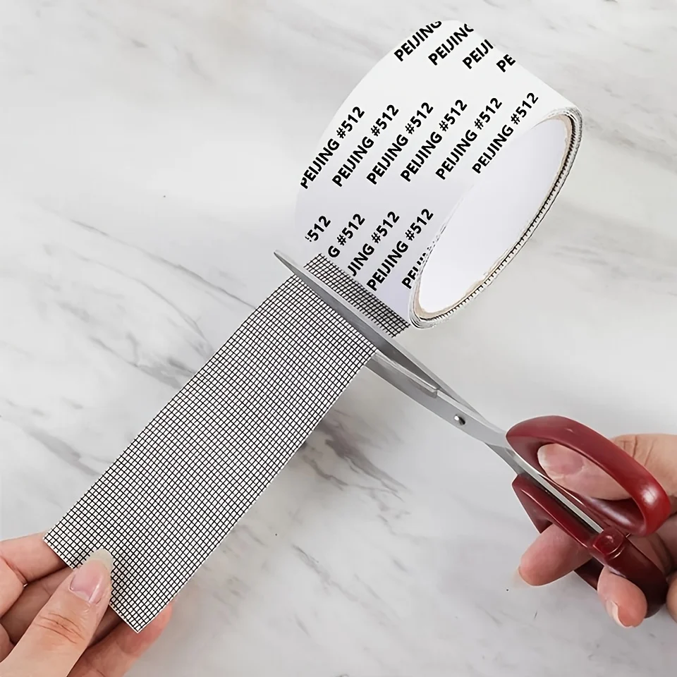 Strong Waterproof Self-Adhesive Window Screen Repair Mesh Tape for Covering Holes Tears Anti-Insect Mosquito Net Door Fix Patch