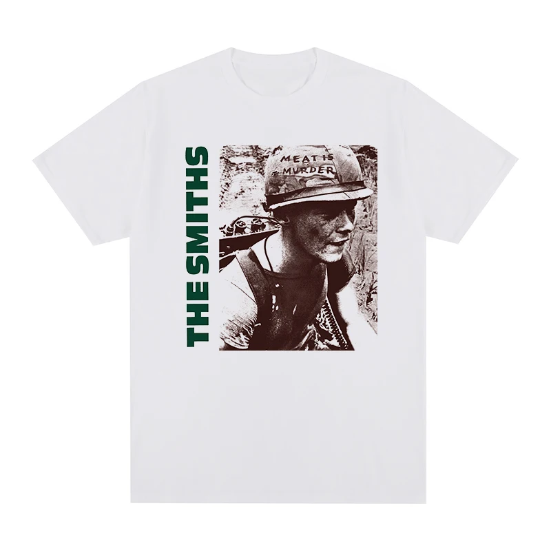 The Smiths Meat Is Murder Morrissey Marr 1985 Punk Rock Band Vintage T-shirt Cotton Men T Shirt New TEE TSHIRT Womens Tops