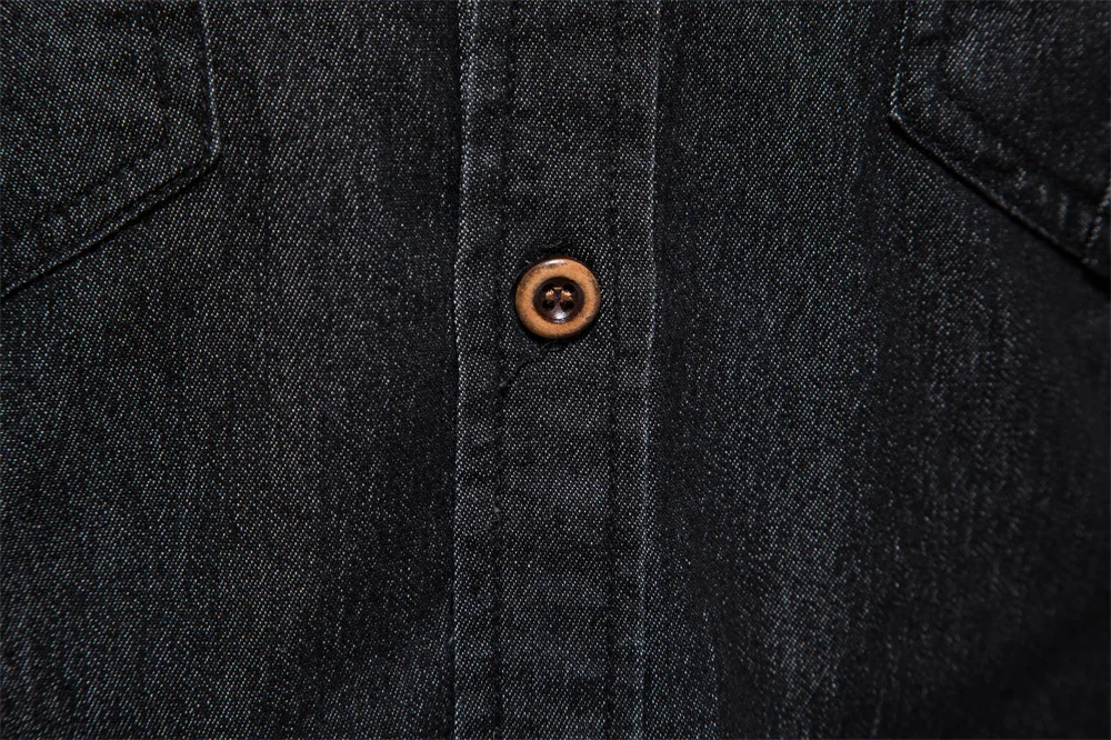 AIOPESON Brand Elastic Cotton Denim Shirt Men Long Sleeve Quality Cowboy Shirts for Men Casual Slim Fit Mens Designer Clothing