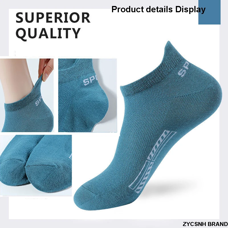 10Pairs/Lot High Quality Men Socks Ankle Breathable Cotton Sports Socks Mesh Casual Athletic Summer Thin Cut Short Sokken Gifts