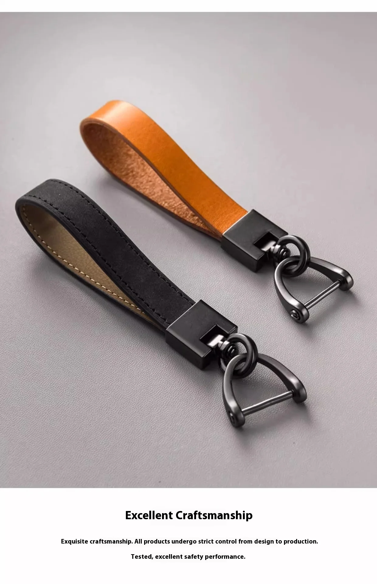Key Chains for Men and Women Top Layer Cowhide Car Key Pendants, Genuine Leather Key Chains Gifts Business Gifts