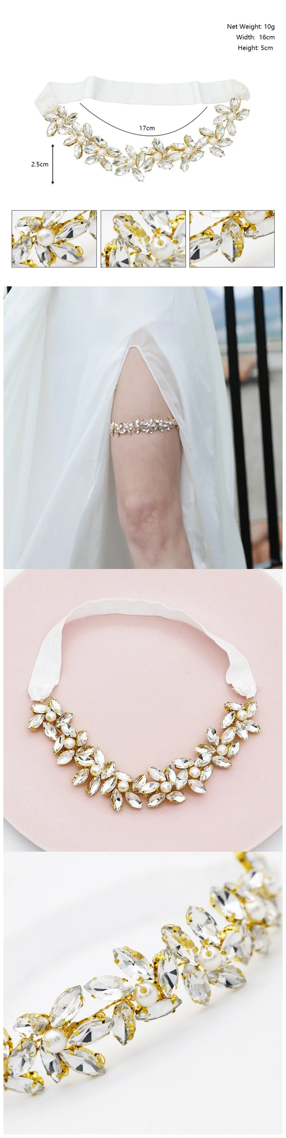 Efily Rhinestone Wedding Garter Belt Bride Accessories for Women Crystal Bridal Lace Garter Leg Ring Loop Party Bridesmaid Gift