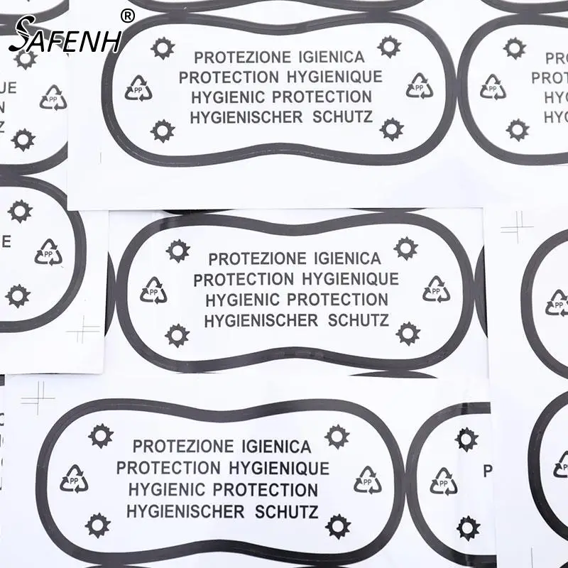 75pcs Adhesive Bikini Try On Sticker Labels Diy Crafts Transparent Hygiene Label Clear Tape Swimwear Lingerie Underwear