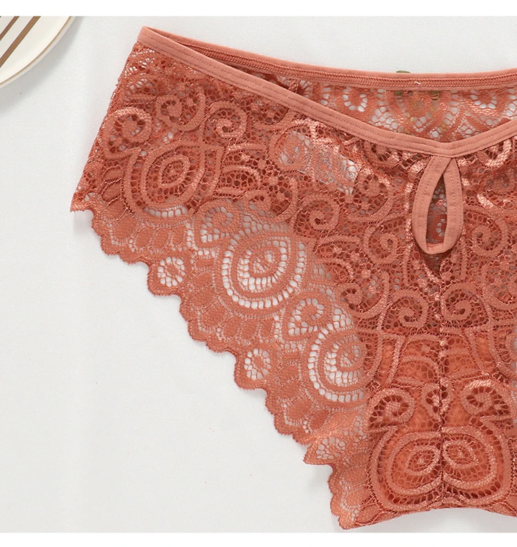 CINOON New Panties Women Lace Underwear Sexy Low-Waist Briefs Hollow Out G String Underpant Solid Transparent Female Lingerie