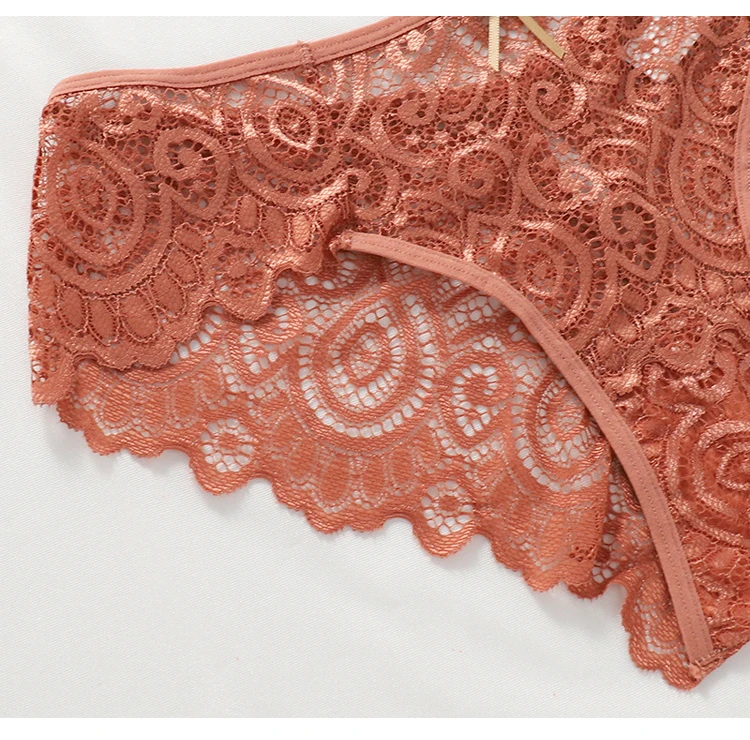 CINOON New Panties Women Lace Underwear Sexy Low-Waist Briefs Hollow Out G String Underpant Solid Transparent Female Lingerie