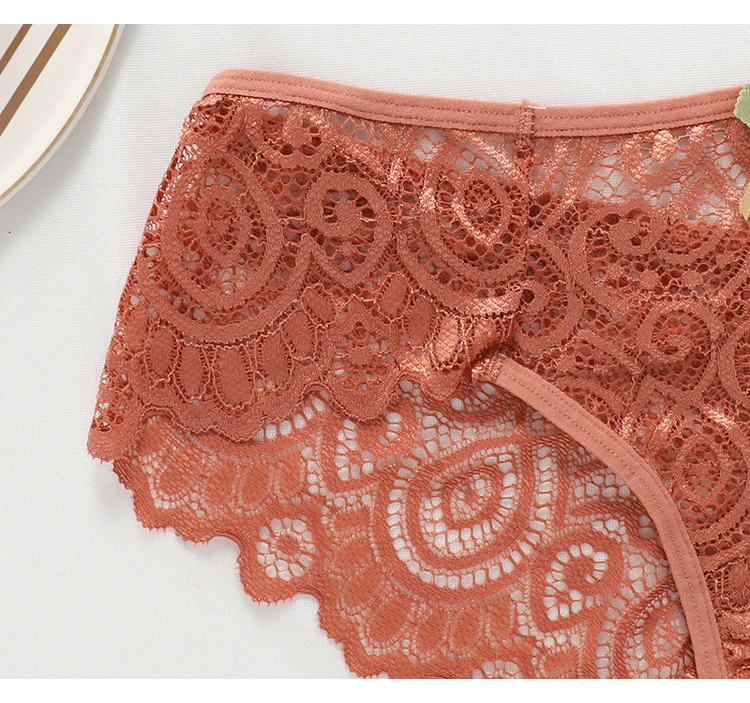 CINOON New Panties Women Lace Underwear Sexy Low-Waist Briefs Hollow Out G String Underpant Solid Transparent Female Lingerie