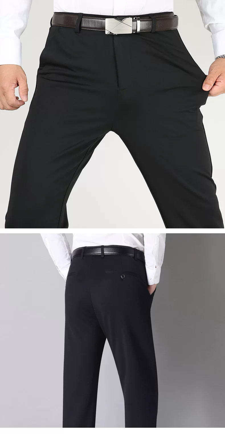 29-40 Summer Thin Casual Pants Business Men's Pants Middle-aged Dad Casual Pants Elastic Breathable Pants