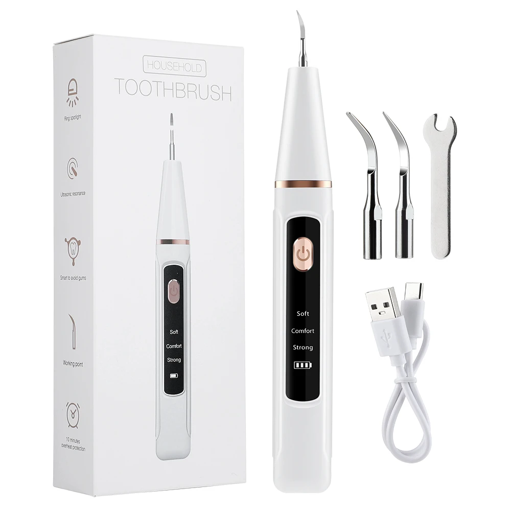 Ultrasonic Dental Scaler Electric Sonic Teeth Plaque Cleaner Dental Stone Removal For Teeth Tartar Stain Teeth Calculus Remover