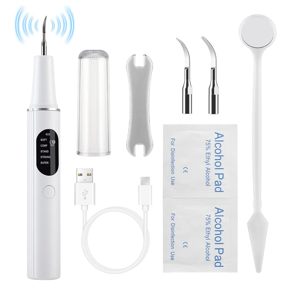 Ultrasonic Dental Scaler Electric Sonic Teeth Plaque Cleaner Dental Stone Removal For Teeth Tartar Stain Teeth Calculus Remover