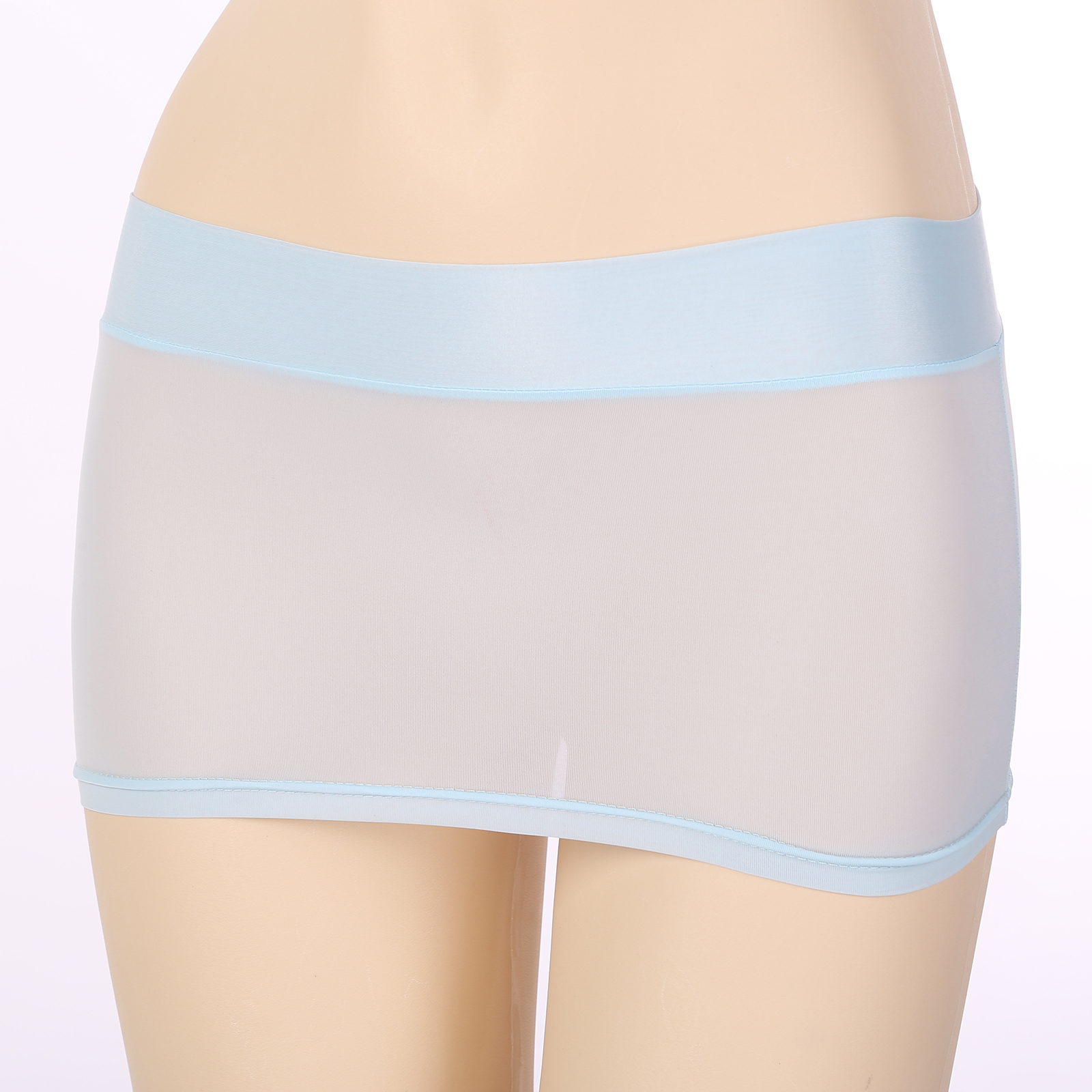 Womens Semi See-through Miniskirt Cover Ups Beachwear Solid Color Block Low Rise Sexy Pencil Mini Skirts Female Sexy Nightwear
