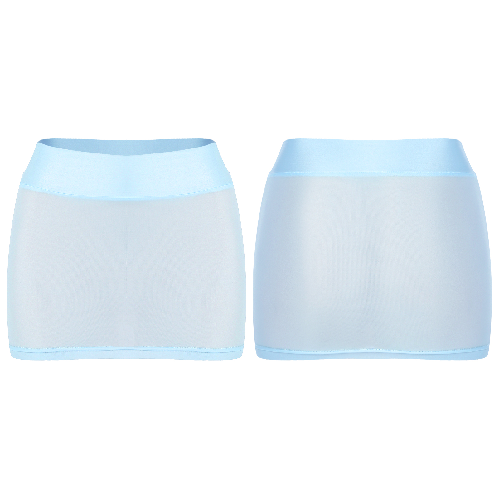 Womens Semi See-through Miniskirt Cover Ups Beachwear Solid Color Block Low Rise Sexy Pencil Mini Skirts Female Sexy Nightwear