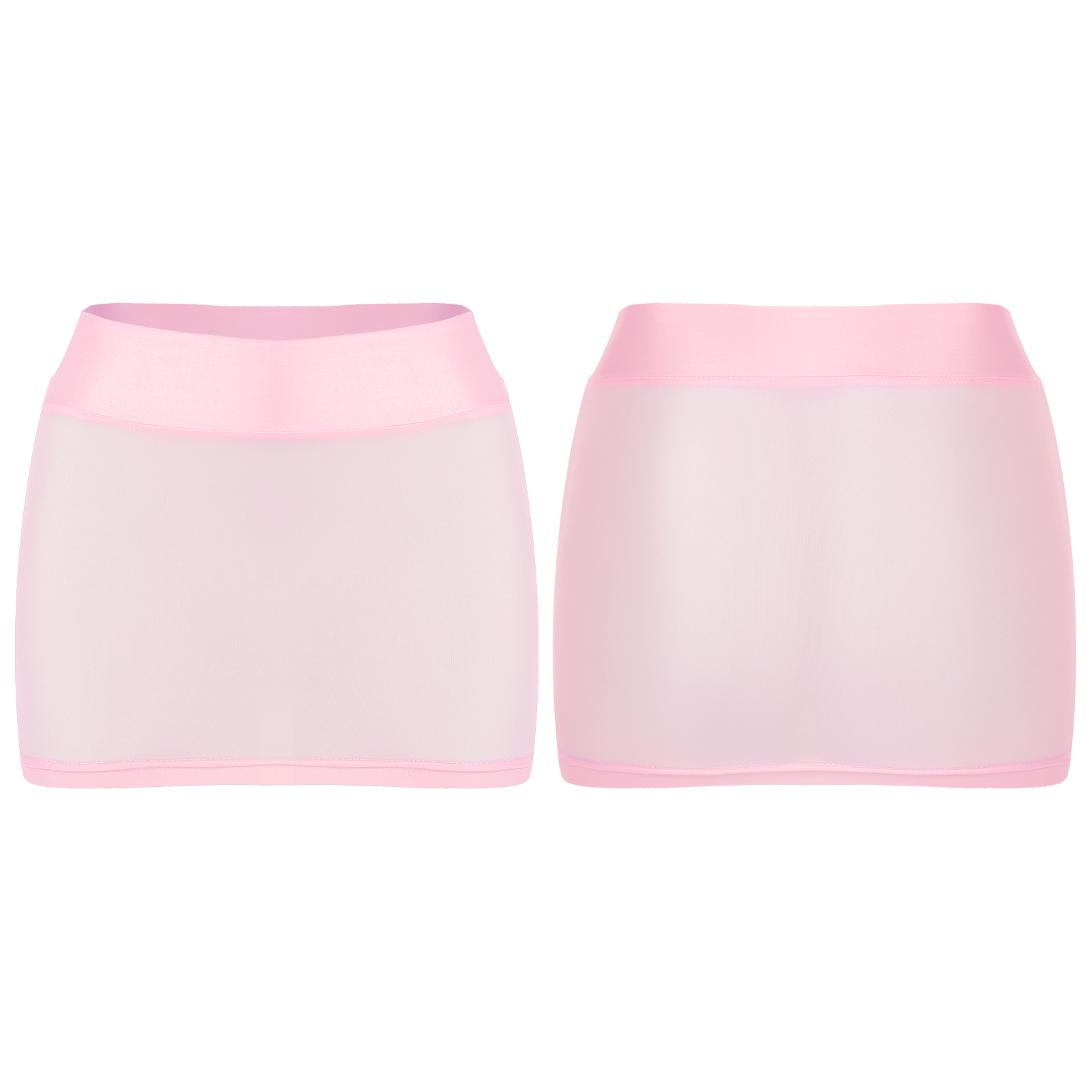 Womens Semi See-through Miniskirt Cover Ups Beachwear Solid Color Block Low Rise Sexy Pencil Mini Skirts Female Sexy Nightwear