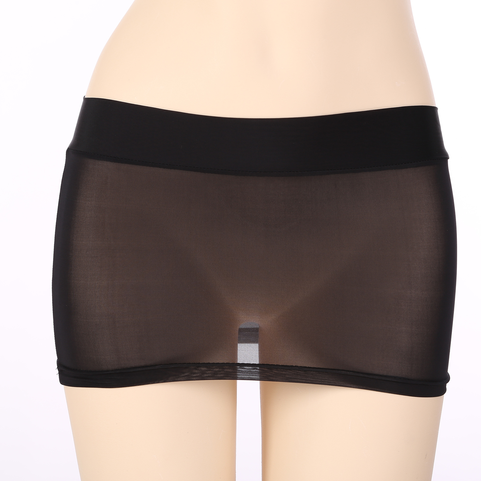 Womens Semi See-through Miniskirt Cover Ups Beachwear Solid Color Block Low Rise Sexy Pencil Mini Skirts Female Sexy Nightwear