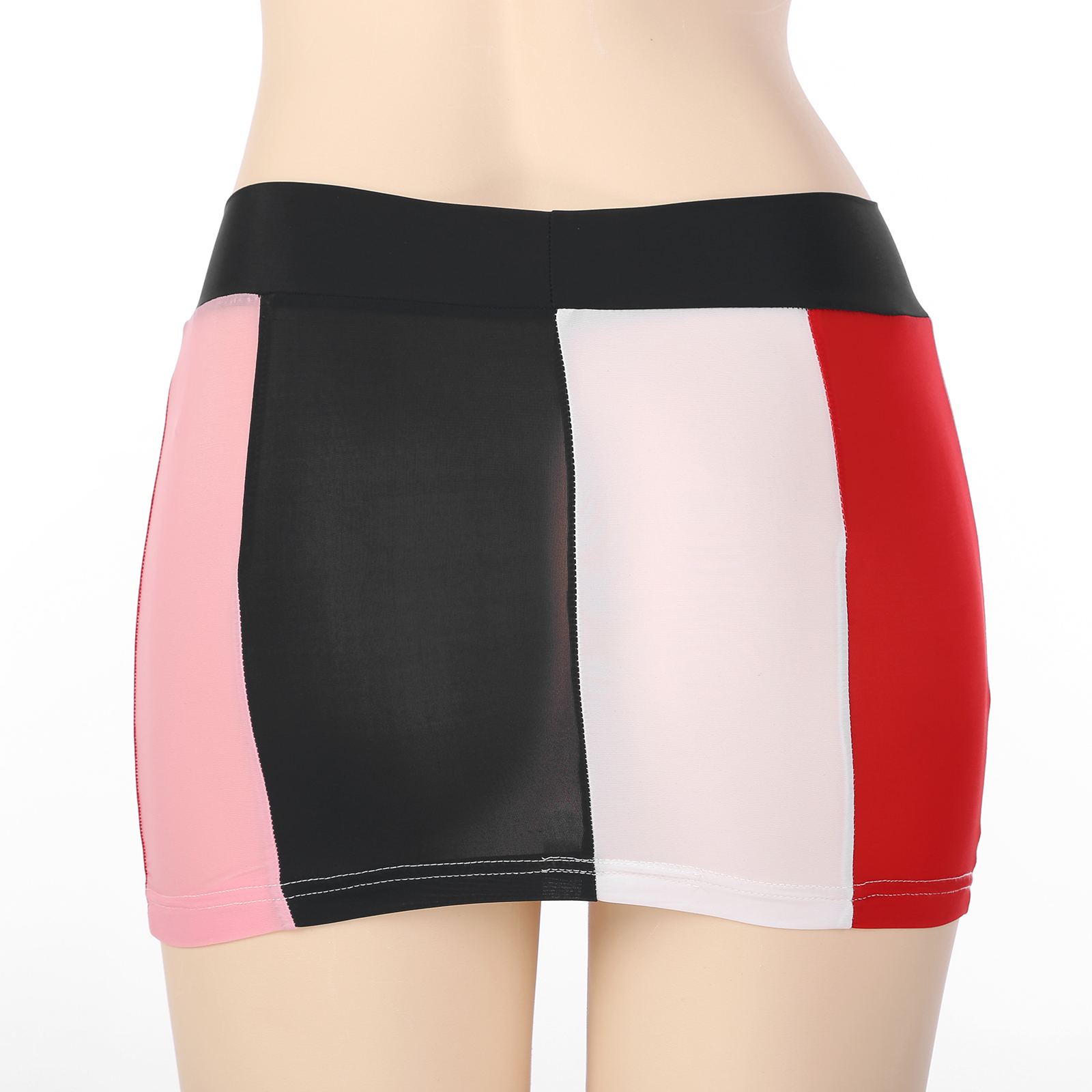 Womens Semi See-through Miniskirt Cover Ups Beachwear Solid Color Block Low Rise Sexy Pencil Mini Skirts Female Sexy Nightwear
