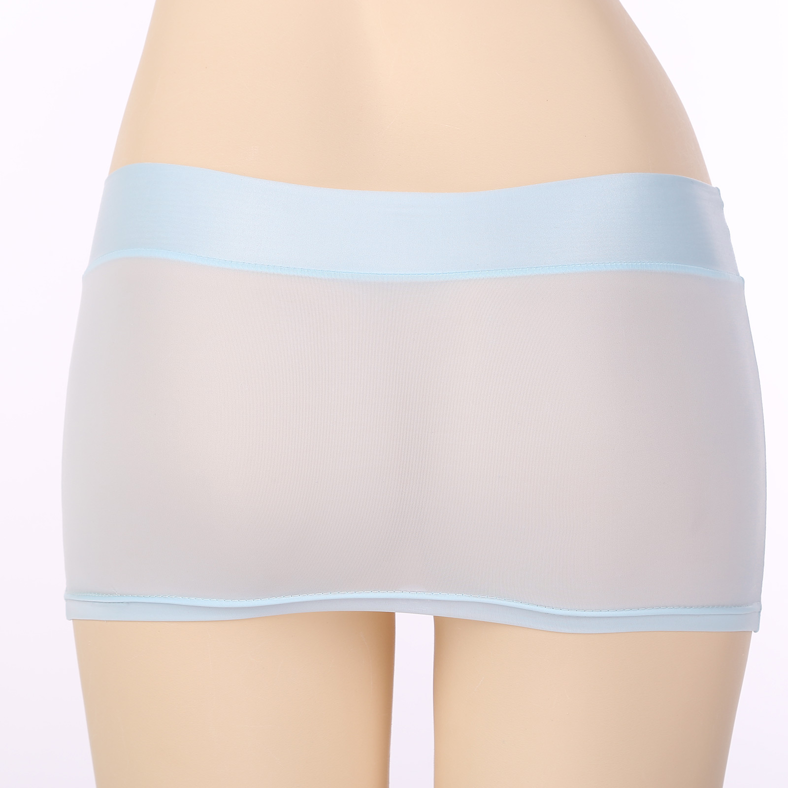 Womens Semi See-through Miniskirt Cover Ups Beachwear Solid Color Block Low Rise Sexy Pencil Mini Skirts Female Sexy Nightwear