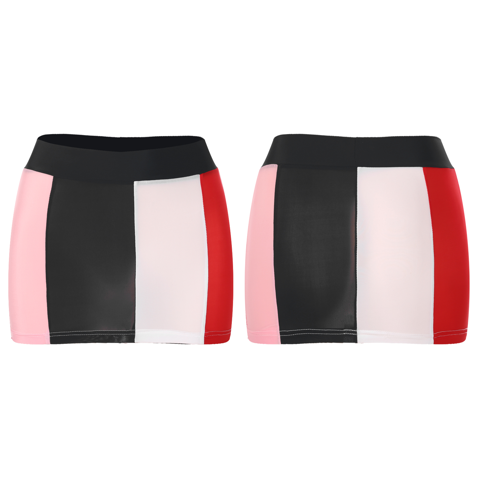 Womens Semi See-through Miniskirt Cover Ups Beachwear Solid Color Block Low Rise Sexy Pencil Mini Skirts Female Sexy Nightwear