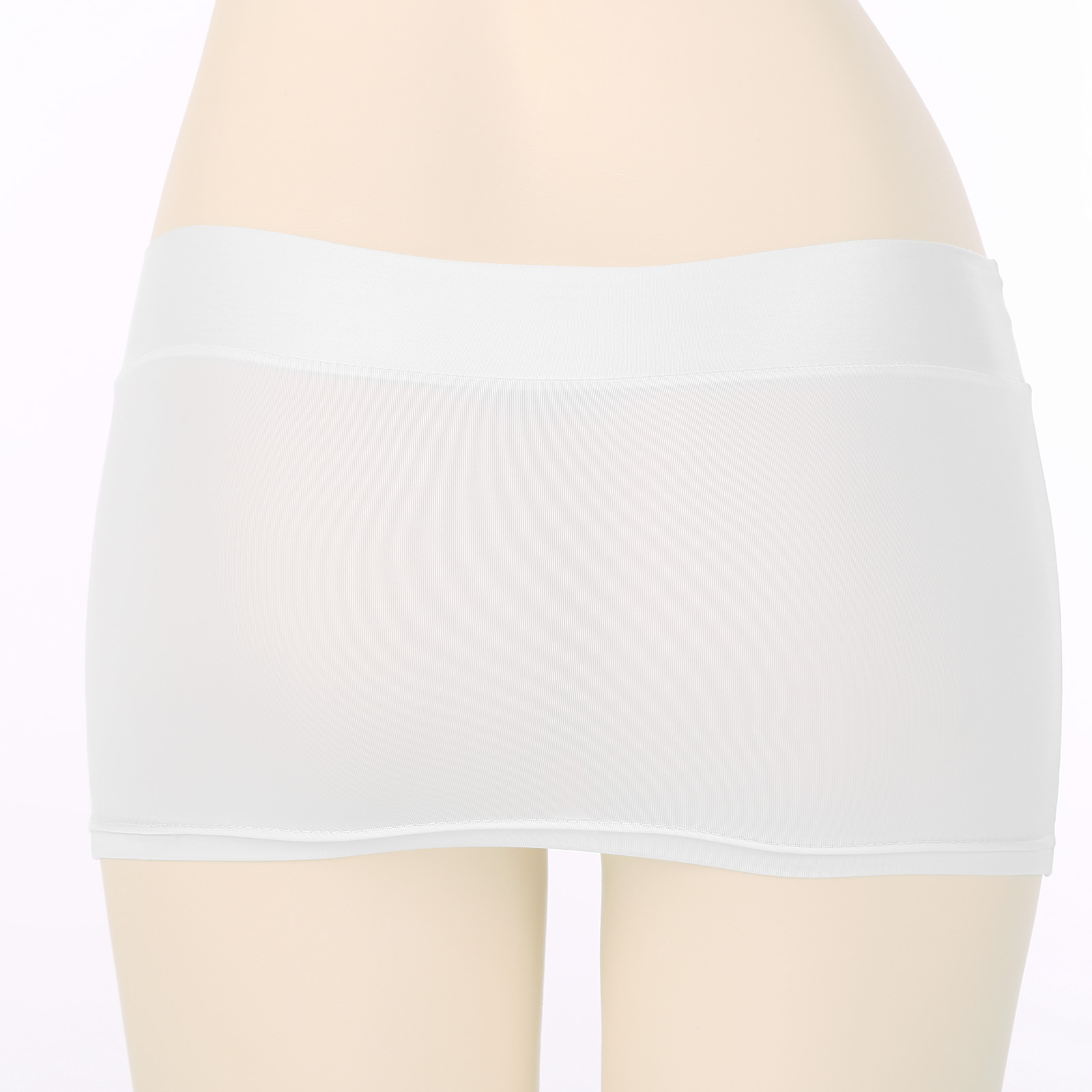 Womens Semi See-through Miniskirt Cover Ups Beachwear Solid Color Block Low Rise Sexy Pencil Mini Skirts Female Sexy Nightwear
