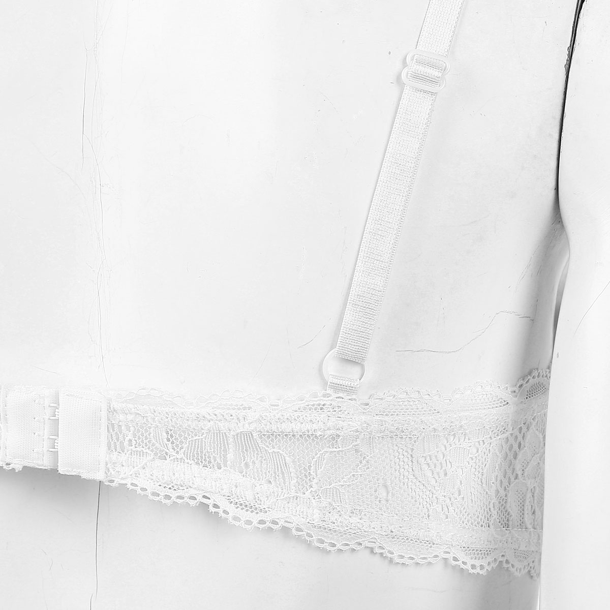 Women's Sheer Lace Lingerie Sexy Half Cup Bare Breast Underwire Push Up Bra Tops Adjustable Straps Unlined Brassiere
