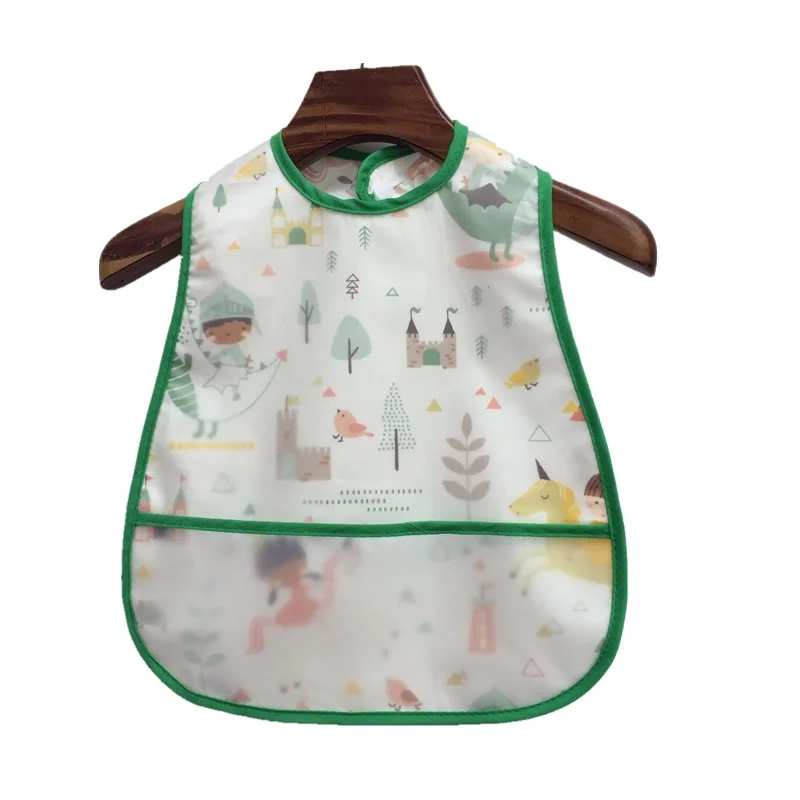 High Quality Adjustable Baby EVA Bibs Cartoon Cotton Child Waterproof Lunch Feeding Bibs For Kids Girls Boys Feed Accessories