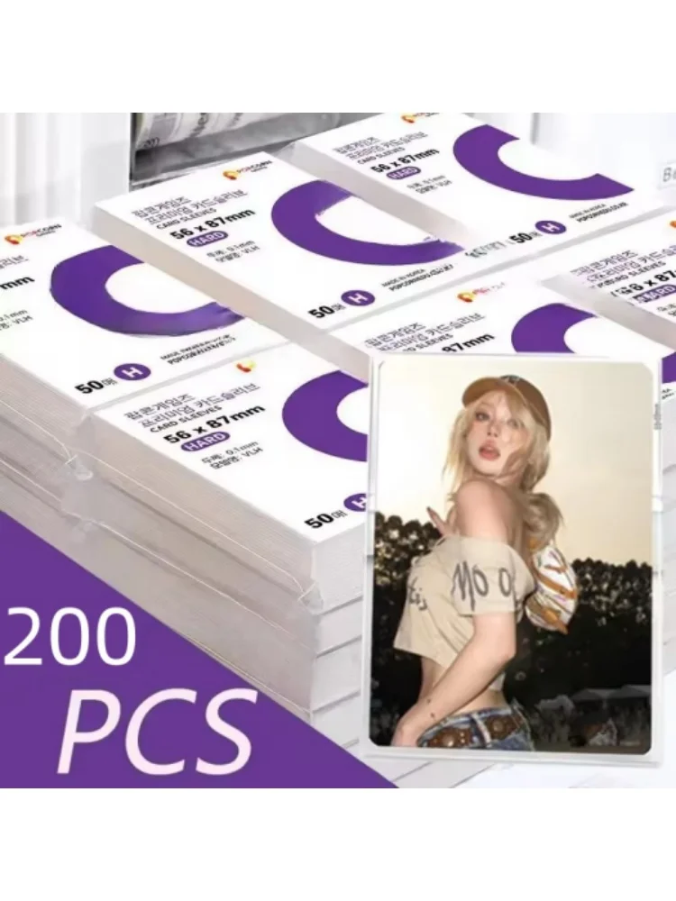 500-1PCS HD Transparent Kpop Idol Card Protective Sleeve Cards Game Poker Waterproof Protector Game Board Photos Holder Sleeves