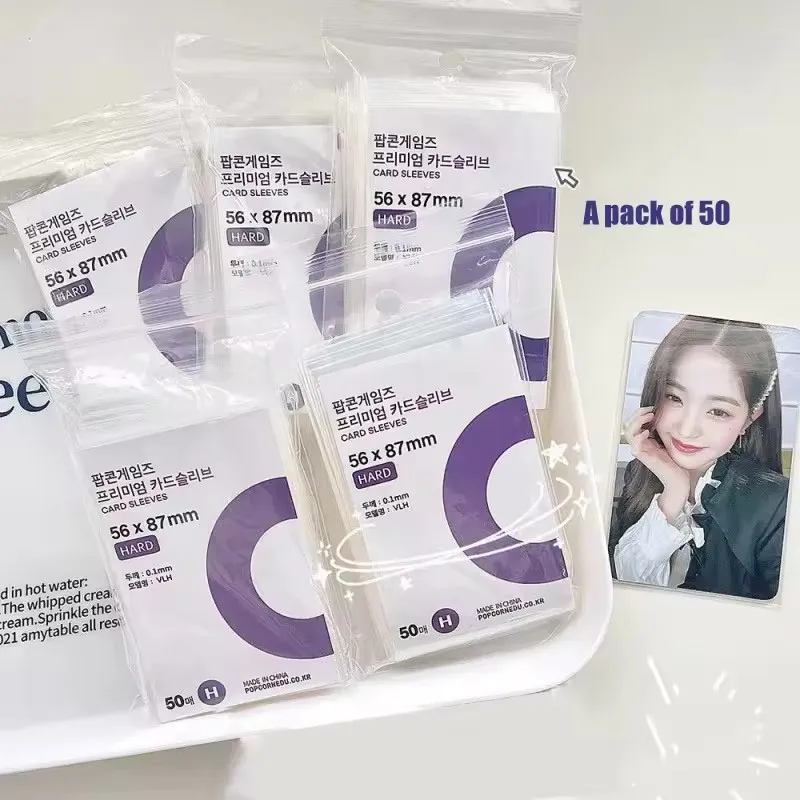 500-1PCS HD Transparent Kpop Idol Card Protective Sleeve Cards Game Poker Waterproof Protector Game Board Photos Holder Sleeves