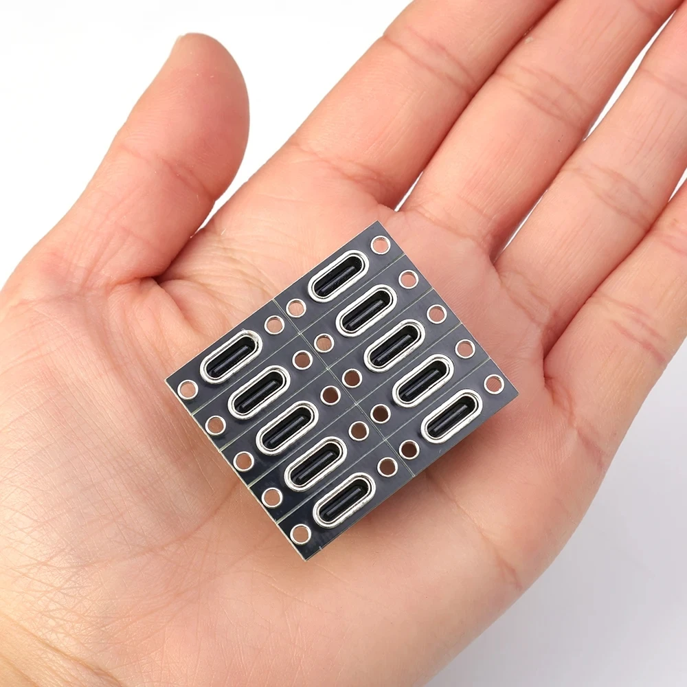 USB 3.1 Type C Socket with Screw Fixing Plate Type-C USB Jack 3.1 Type-C 4Pin 2Pin Female Connector Jack Charging Port