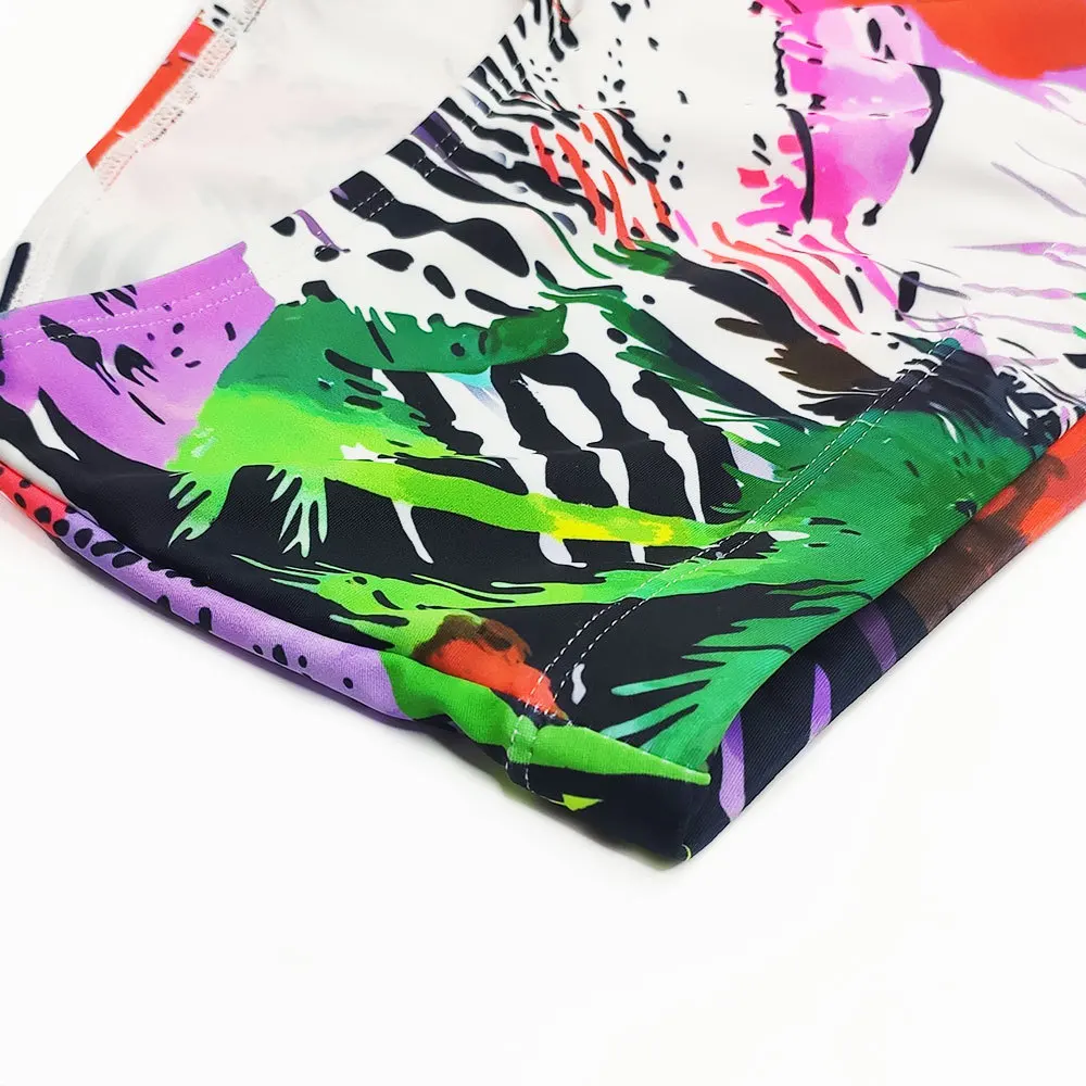 Men Swimwear Palm Multicolor Swimming Trunks Briefs Bikini Board Surf Shorts Boxer Swimsuits Waterproof Beach Sports Underwear