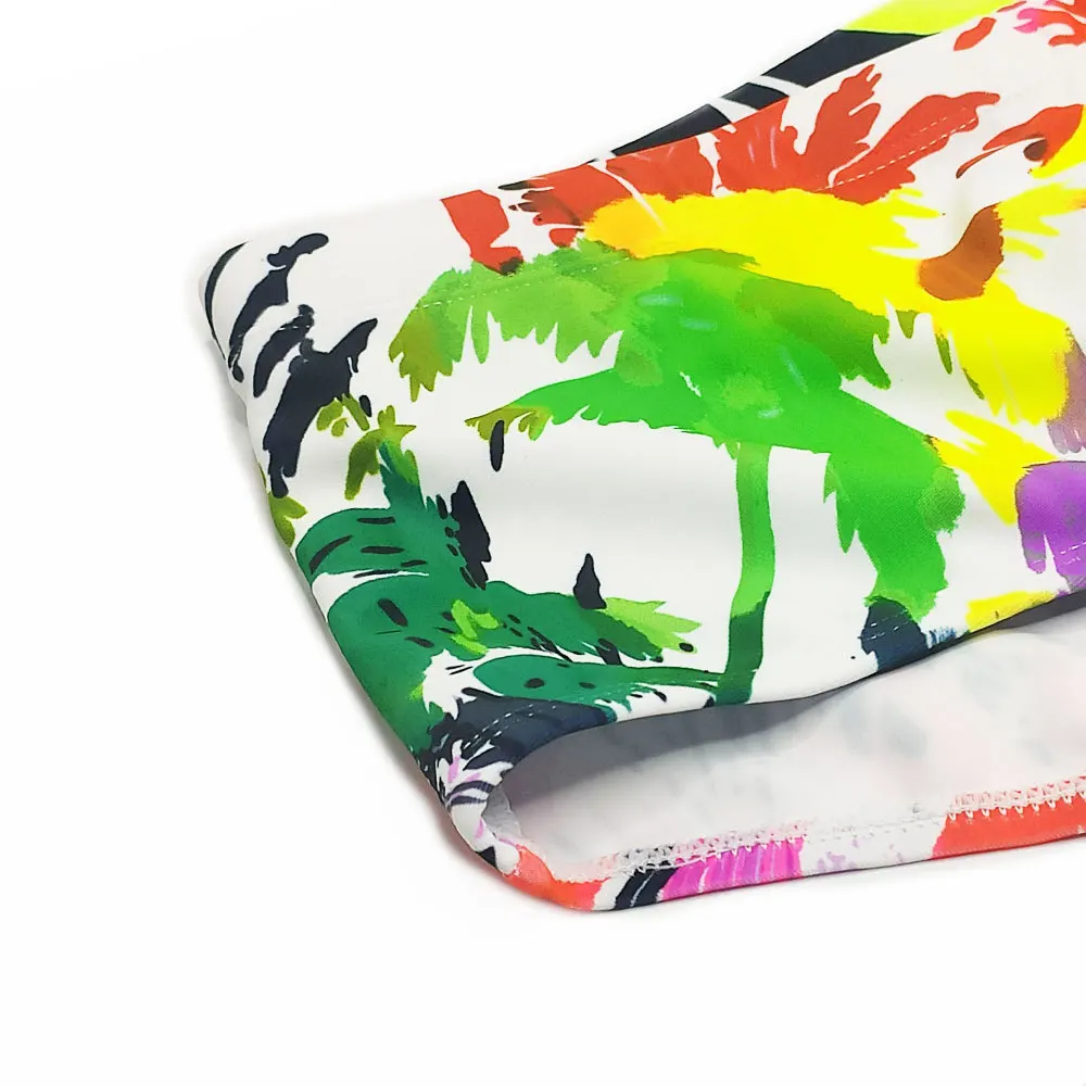 Men Swimwear Palm Multicolor Swimming Trunks Briefs Bikini Board Surf Shorts Boxer Swimsuits Waterproof Beach Sports Underwear