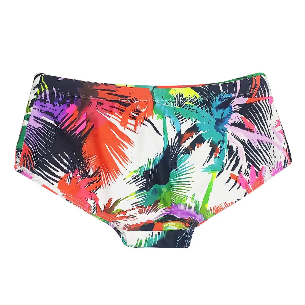 Men Swimwear Palm Multicolor Swimming Trunks Briefs Bikini Board Surf Shorts Boxer Swimsuits Waterproof Beach Sports Underwear