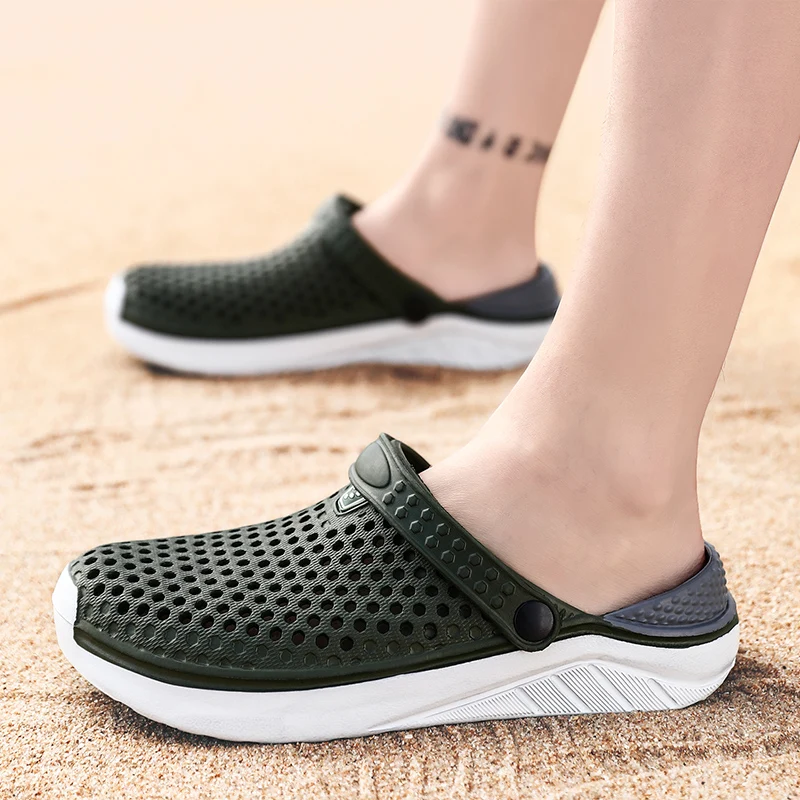 Unisex Fashion Beach Sandals Thick Sole Slipper Waterproof Anti-Slip Sandals Flip Flops for Women Men