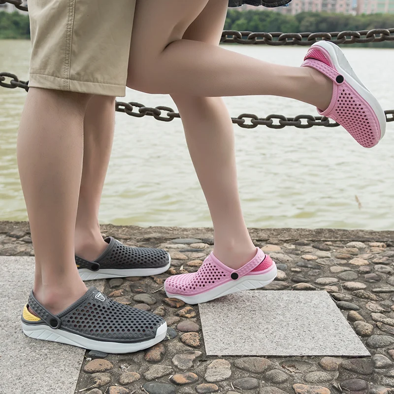 Unisex Fashion Beach Sandals Thick Sole Slipper Waterproof Anti-Slip Sandals Flip Flops for Women Men