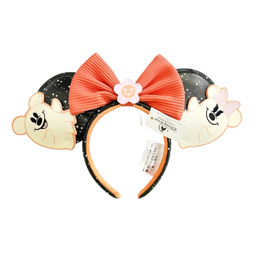 Disney Minnie Mickey Ears Headband Holiday Party Sequins Headdress Bows EARS COSTUME Headband Cosplay Plush Adult/Kids Gift
