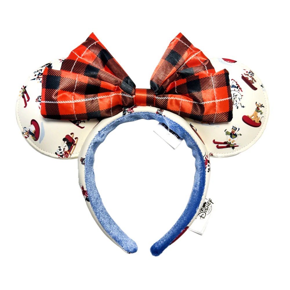 Disney Minnie Mickey Ears Headband Holiday Party Sequins Headdress Bows EARS COSTUME Headband Cosplay Plush Adult/Kids Gift